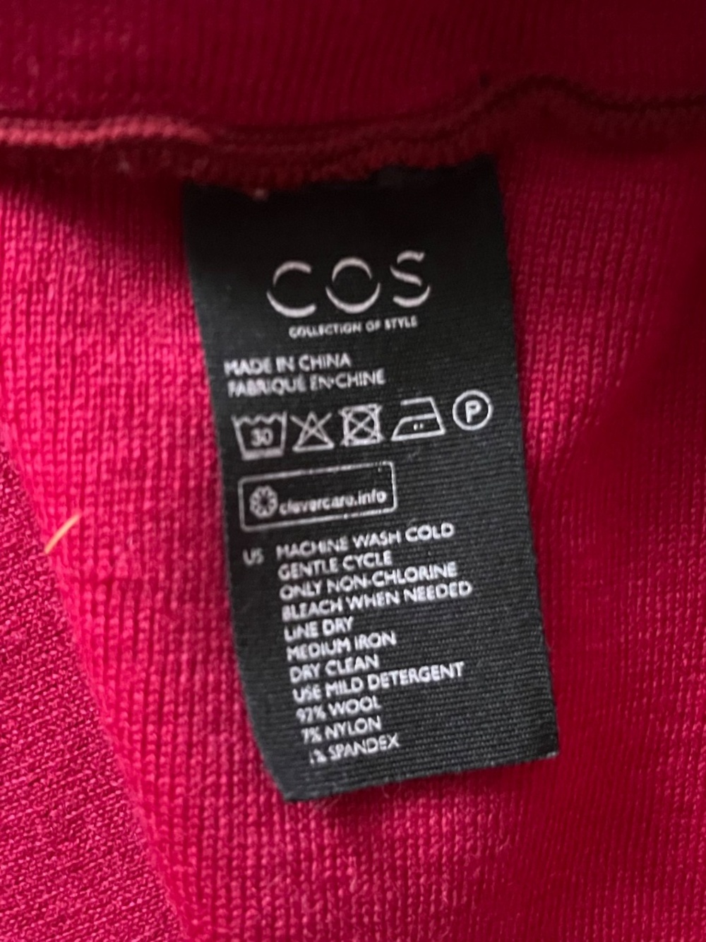 COS raspberry wool tunic - Size M - Picture 11 of 11